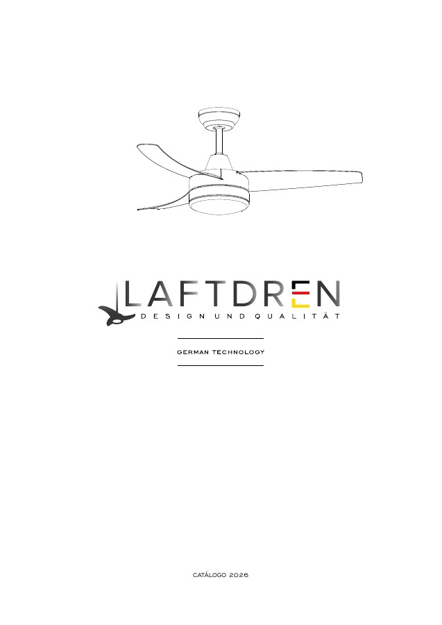 Portada del catálogo de ventiladores Laftdren 2026